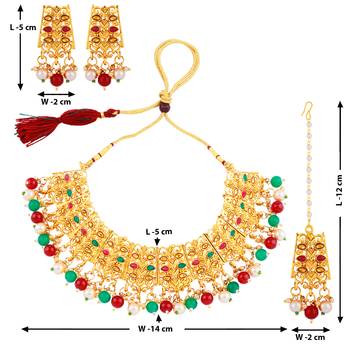 Elegant Gold Plated Enthic Choker Set 3