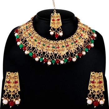 Elegant Gold Plated Enthic Choker Set 4