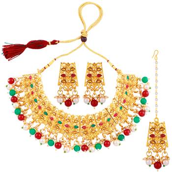 Elegant Gold Plated Enthic Choker Set 5