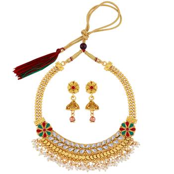 Gold Plated Classic Look Choker Set 5
