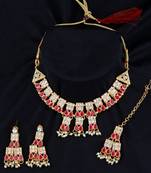 Stylish Gold Plated Choker Jewellery Set For