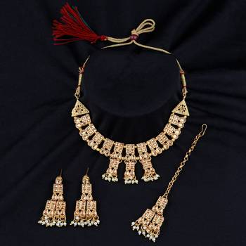 Gold Plated Diamond  Stylish Jewellery Set For 1