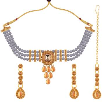 Traditional Pearl Choker Set 2