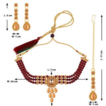 Traditional Pearl Designe Choker Set 3