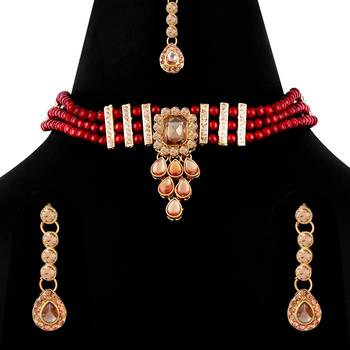 Traditional Pearl Designe Choker Set 4