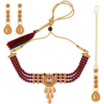 Traditional Pearl Designe Choker Set 5