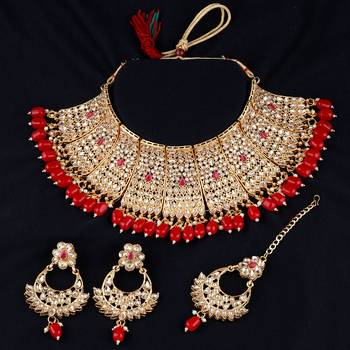 Traditional Kundan Gold Plated Choker Set Wedding 1