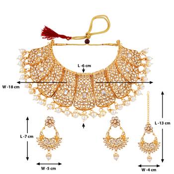 Elegant Kundan Gold Plated Traditional Choker Set 3