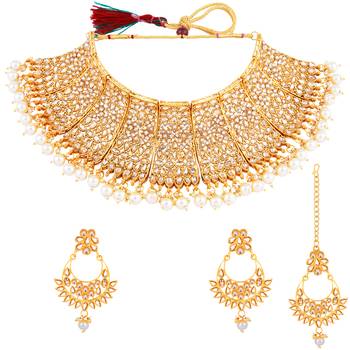 Exclusive Enthic Gold Plated Choker Set Wedding 2