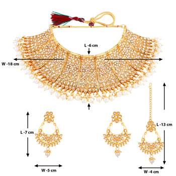 Exclusive Enthic Gold Plated Choker Set Wedding 3