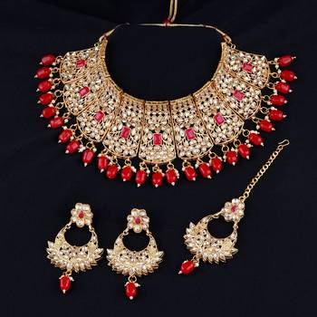 Exclusive Gold Plated Traditional Choker Set Wedding 1