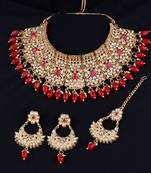Exclusive Gold Plated Traditional Choker Set Wedding