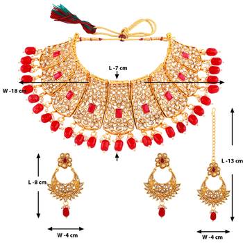 Exclusive Gold Plated Traditional Choker Set Wedding 3