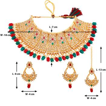 Gold Plated Traditional Kundan  Choker Set Wedding 3