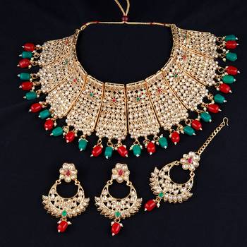 Exclusive Gold Plated Traditional Choker Set Wedding 1