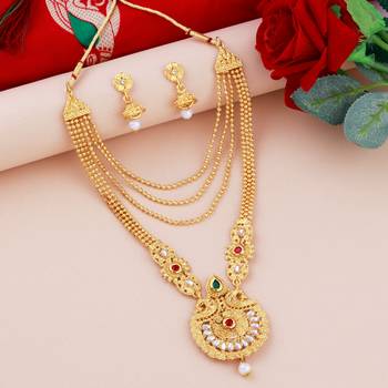 Traditional Gold Plated Long Harm Set Jewellery For Women And 1