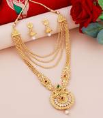 Traditional Gold Plated Long Harm Set Jewellery For Women And