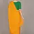 Orange plain silk blend saree with blouse