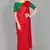Red plain silk blend saree with blouse