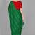 Green plain silk blend saree with blouse
