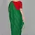 Green plain silk blend saree with blouse