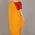 Yellow plain silk blend saree with blouse