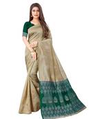 Litchi Silk Chiku Color Jacquard Banarasi Saree
