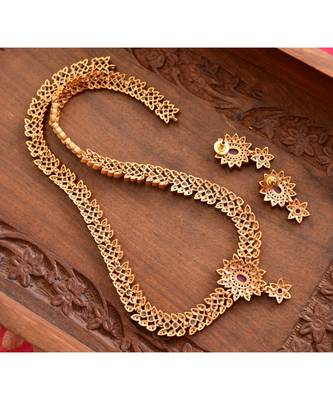 white gold plated Copper Alloy   haar &   pair of earrings 2