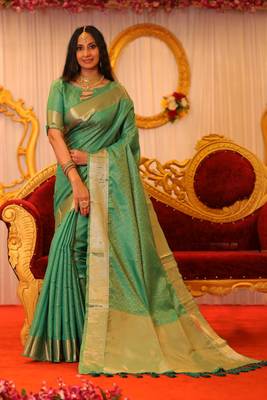 Black printed cotton saree with blouse 1
