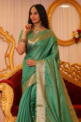Black printed cotton saree with blouse 3