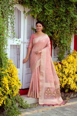 Teal printed organza saree with blouse 4