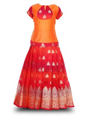 Shivangi Lotus Bud Pattu pavadai / Lehenga !!! 1