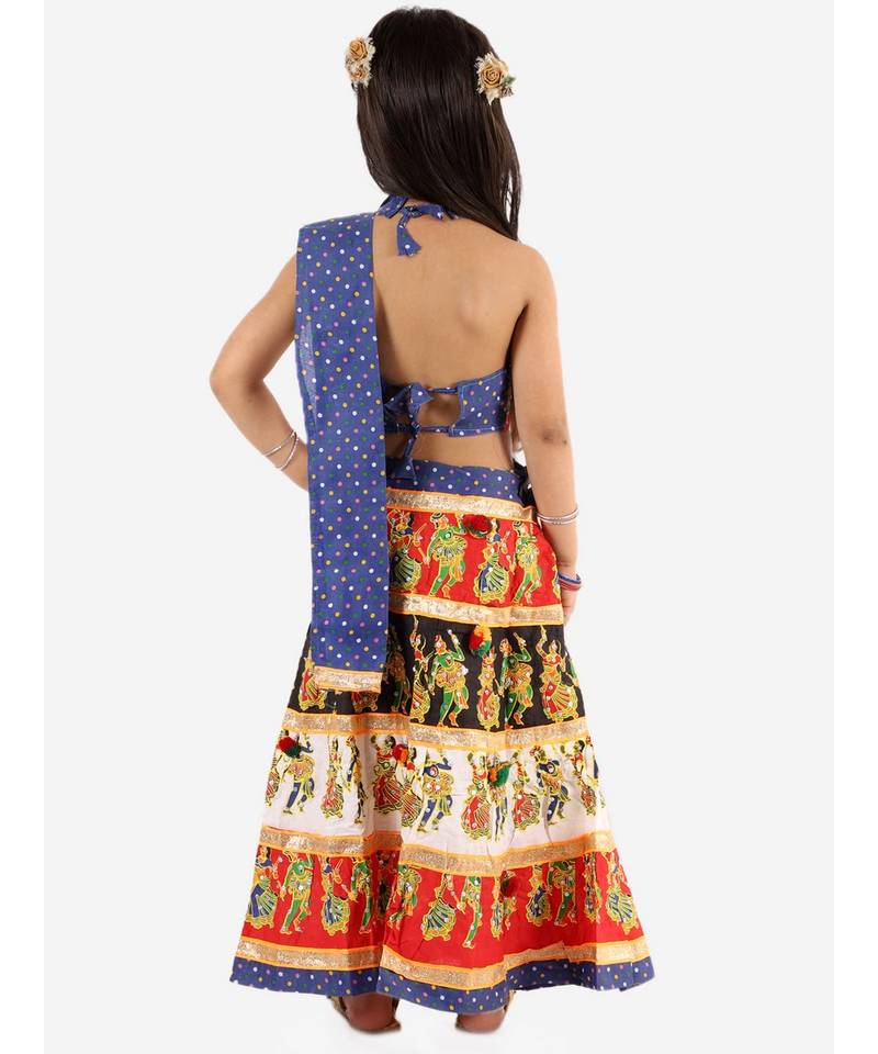 Blue Dancing Dandia Lehenga Choli