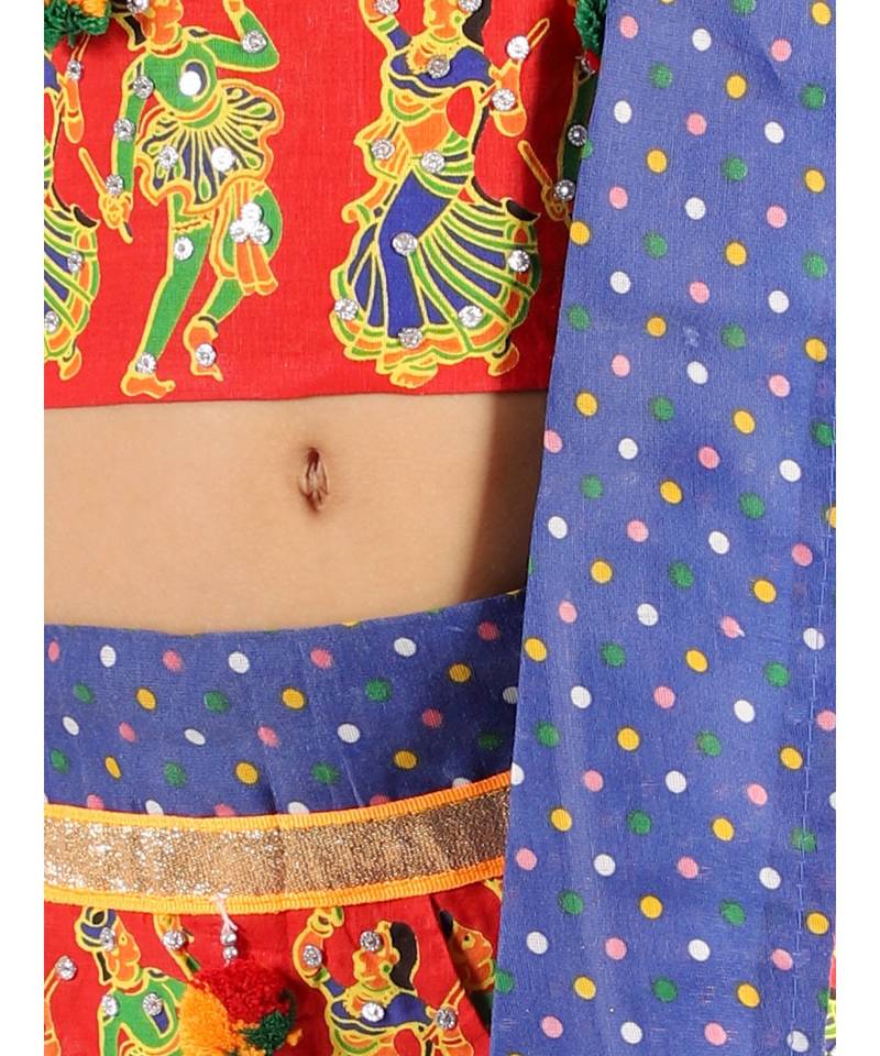 Blue Dancing Dandia Lehenga Choli