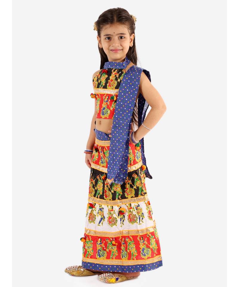 Blue Dancing Dandia Lehenga Choli
