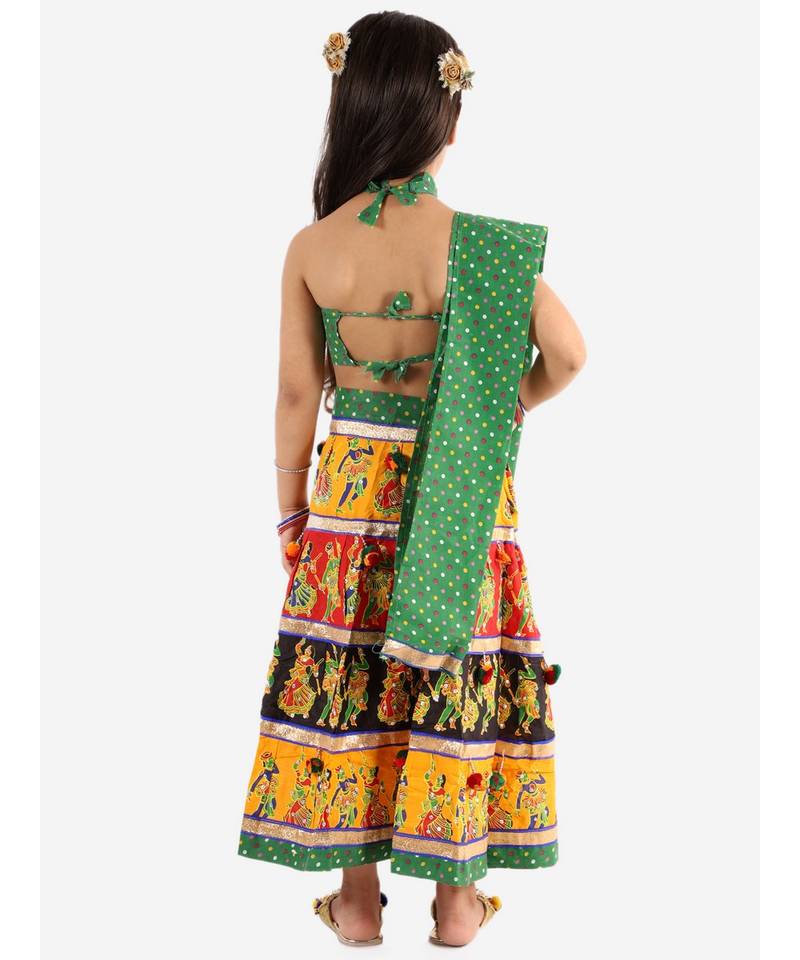 Green Dancing Dandia Lehenga Choli