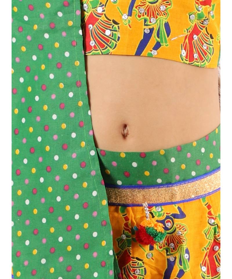 Green Dancing Dandia Lehenga Choli