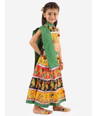 Green Dancing Dandia Lehenga Choli 5
