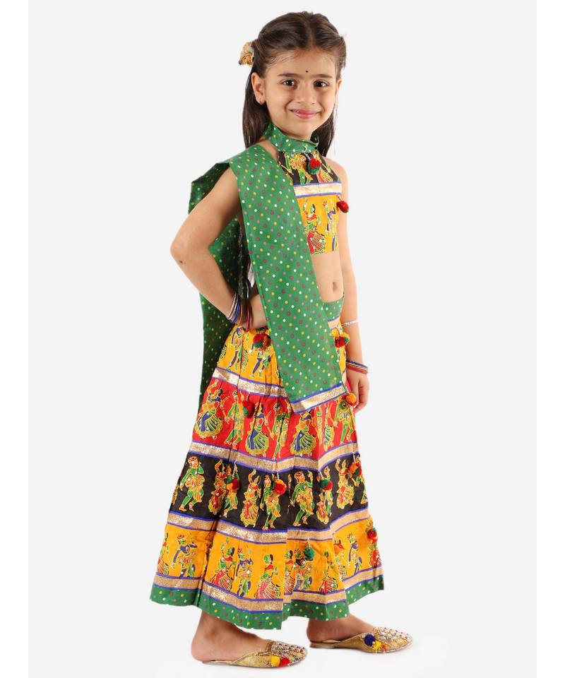 Green Dancing Dandia Lehenga Choli