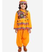 yellow FULL SLEEVES   KEDIA WITH POM POM LACE
