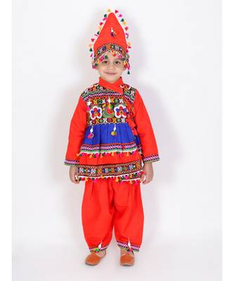 orange FULL FLARE PANEL DETAIL KUTCH WORK KEDIA 1