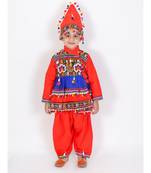 orange FULL FLARE PANEL DETAIL KUTCH WORK KEDIA