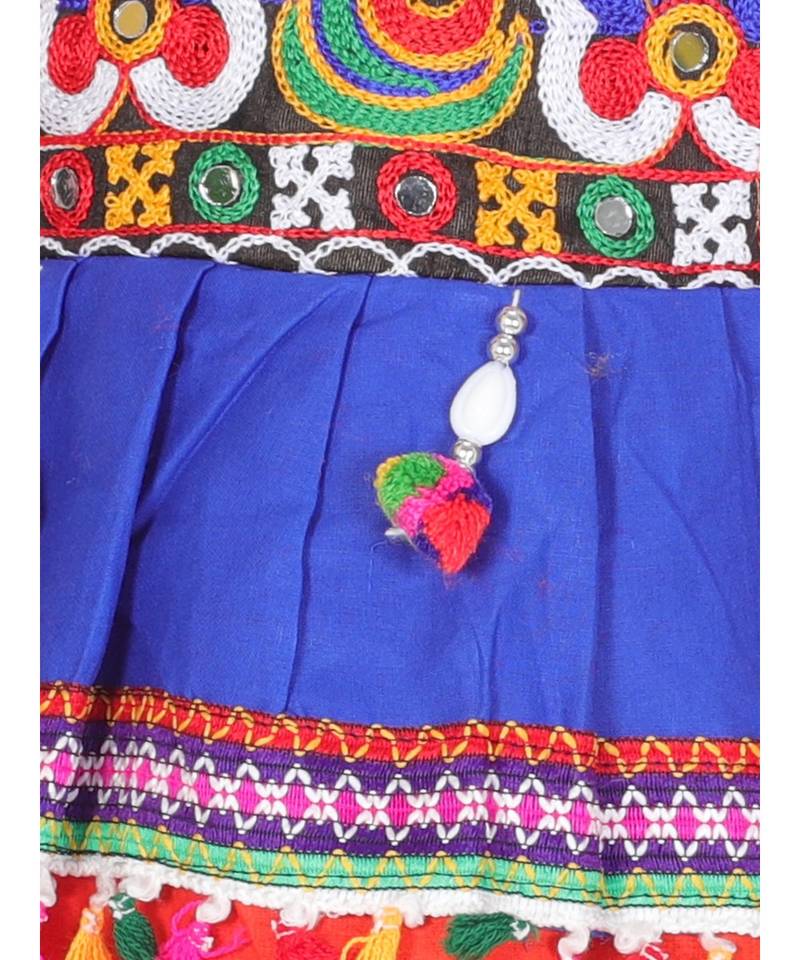 orange FULL FLARE PANEL DETAIL KUTCH WORK KEDIA