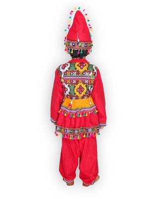 red FULL FLARE PANEL DETAIL KUTCH WORK KEDIA 2
