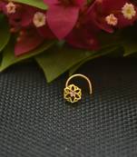 Designer Gold Plated cubic zirconia nose ring or nose pin