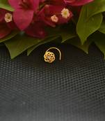 Designer Gold Plated cubic zirconia nose ring or nose pin