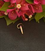 Designer Gold Plated cubic zirconia nose ring or nose pin
