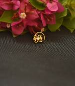 Designer Gold Plated cubic zirconia nose ring or nose pin