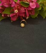 Designer Gold Plated cubic zirconia nose ring or nose pin