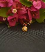 Designer Gold Plated cubic zirconia nose ring or nose pin